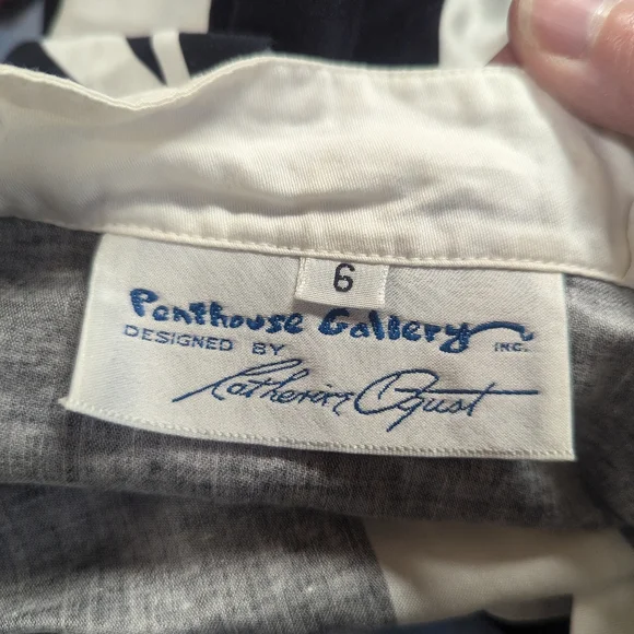 Vintage 70's Catherine Ogust for Penthouse Gallery Geo Color dress - Picture 6 of 11